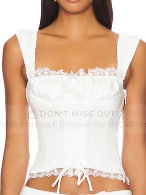 RIHOAS White Lace Bustier Corset Top Jr Medium